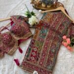 Rani Royal Multi color Silk Saree with Intricate Floral Embroidery