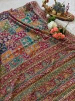 Rani Royal Multi color Silk Saree with Intricate Floral Embroidery - Image 7