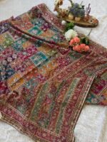 Rani Royal Multi color Silk Saree with Intricate Floral Embroidery - Image 6