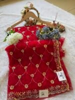 Designer Net Saree with Sequin Floral Jaal Work