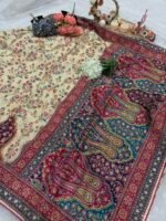 Royal Heritage Floral Silk Saree with Paisley Pallu - Image 2