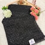 black saree, net saree, party wear saree, wedding wear saree