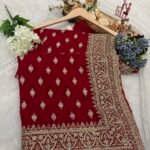 red saree, bridal saree, wedding saree, traditional saree