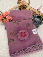 lavender saree, office wear, daily wear, festive wear