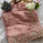 Baby Pink saree, party wear, wedding wear