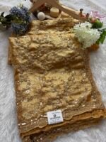 golden saree, wedding saree, festive wear, party wear