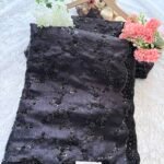 black saree, designer saree, festive wear, wedding wear, party wear