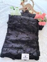 black saree, designer saree, festive wear, wedding wear, party wear